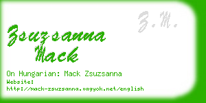 zsuzsanna mack business card